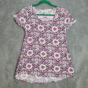 Lularoe Top Womens XS Colorful Short Sleeve